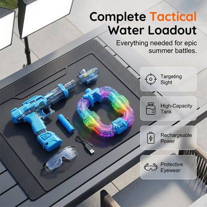 🌈🔫Rainbow Light-Up Electric Water Blaster