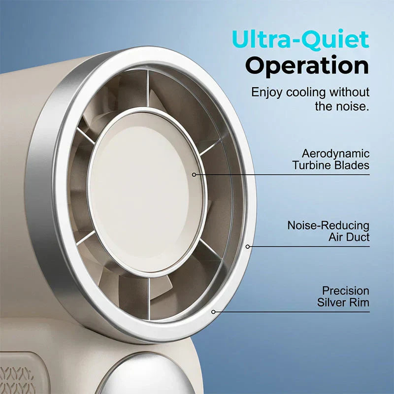 ❄️Mini Handheld Fan with LED Display👍5-Speed Turbo Pocket size Fan✨USB Rechargeable, High-Speed Cooling for Travel & Makeup