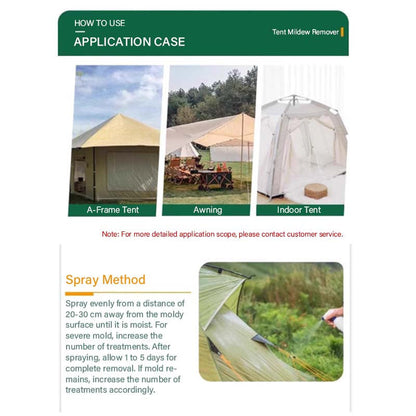 🧴Outdoor Mildew Stain Cleaner – Spray on, wipes off mold instantly. Eco‑friendly, won‘t ruin waterproofing. Tent, awning, shower curtain – all like new! 🏕️💪