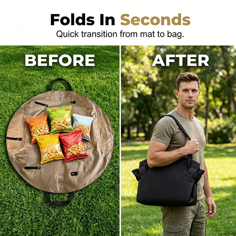 🧺✨2-in-1 Convertible Picnic Mat Tote Bag