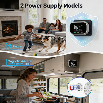 🎉Portable Multi-Gas Alarm with LCD Display & Battery Backup