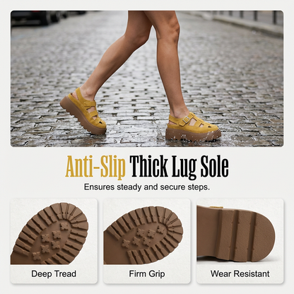 🍁Women's Platform Sandals – Chunky Lug Sole, Caged Upper, Cushioned