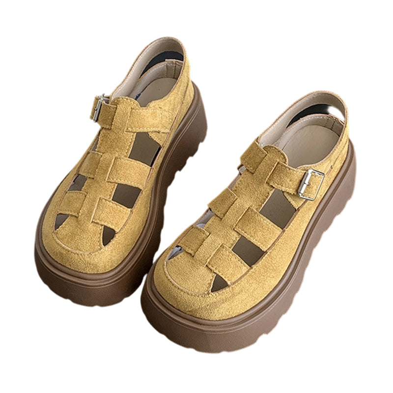 🍁Women's Platform Sandals – Chunky Lug Sole, Caged Upper, Cushioned