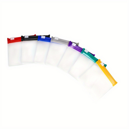 7 Pcs Reusable Clear Pill Bags with Slide Lock