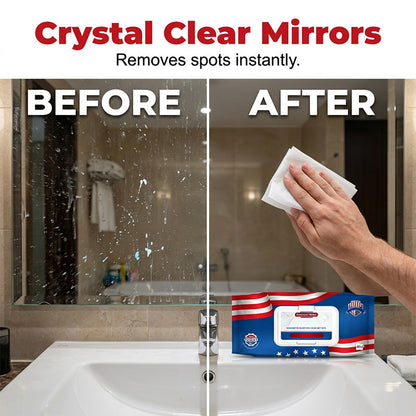 🪟✨ Flash Sale | Streak-Free Glass & Tile Cleaning Wipes | Water Spot & Grime Remover
