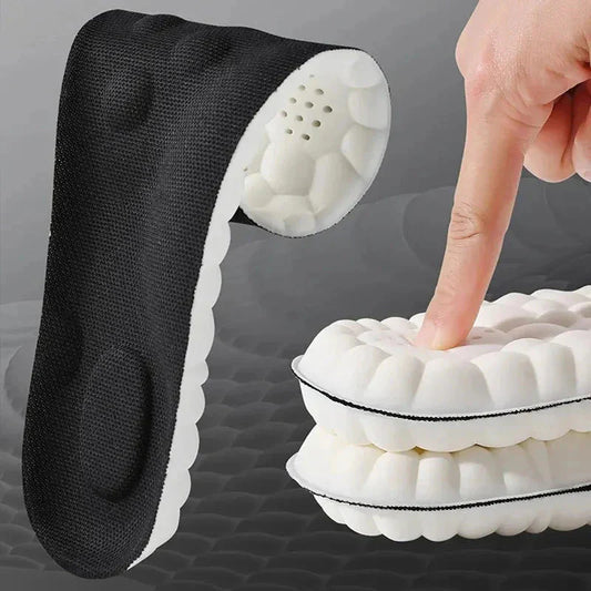 High-elasticity latex sports insoles
