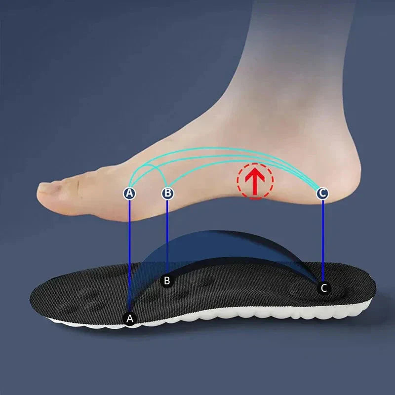 High-elasticity latex sports insoles
