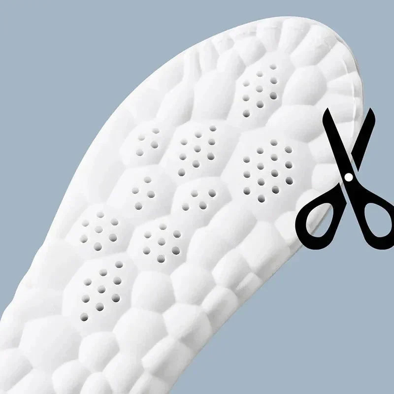 High-elasticity latex sports insoles