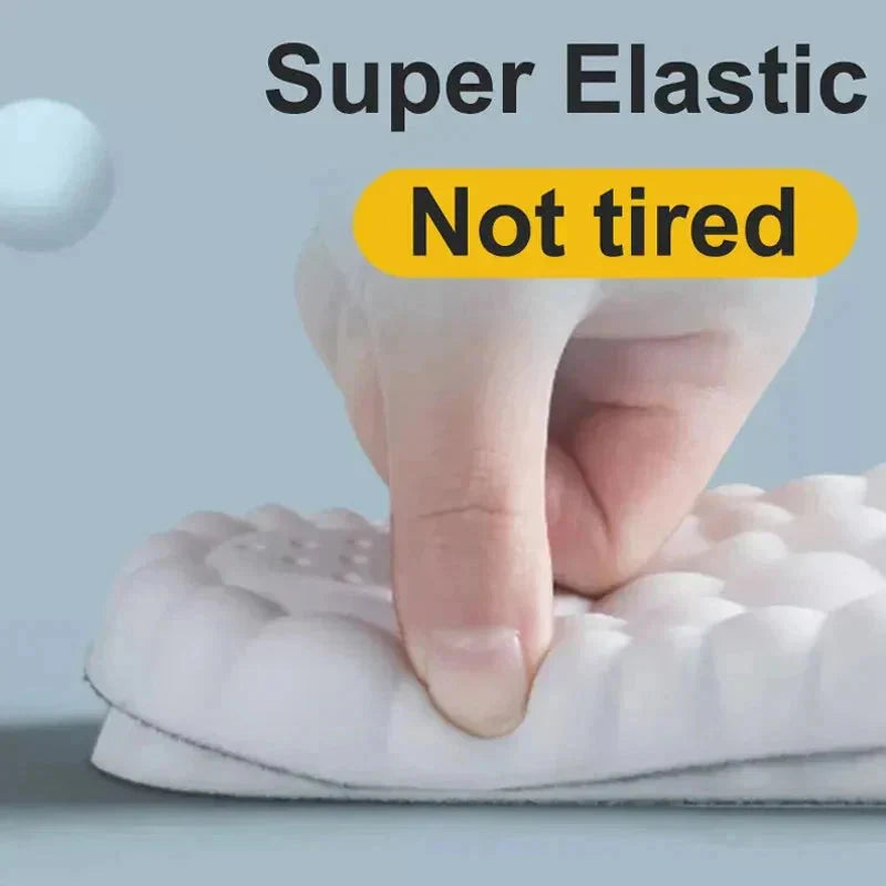 High-elasticity latex sports insoles