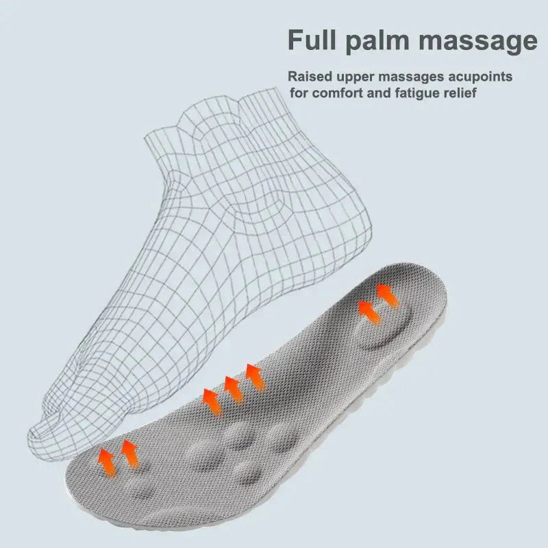 High-elasticity latex sports insoles