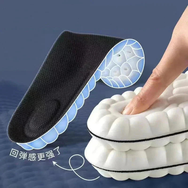 High-elasticity latex sports insoles