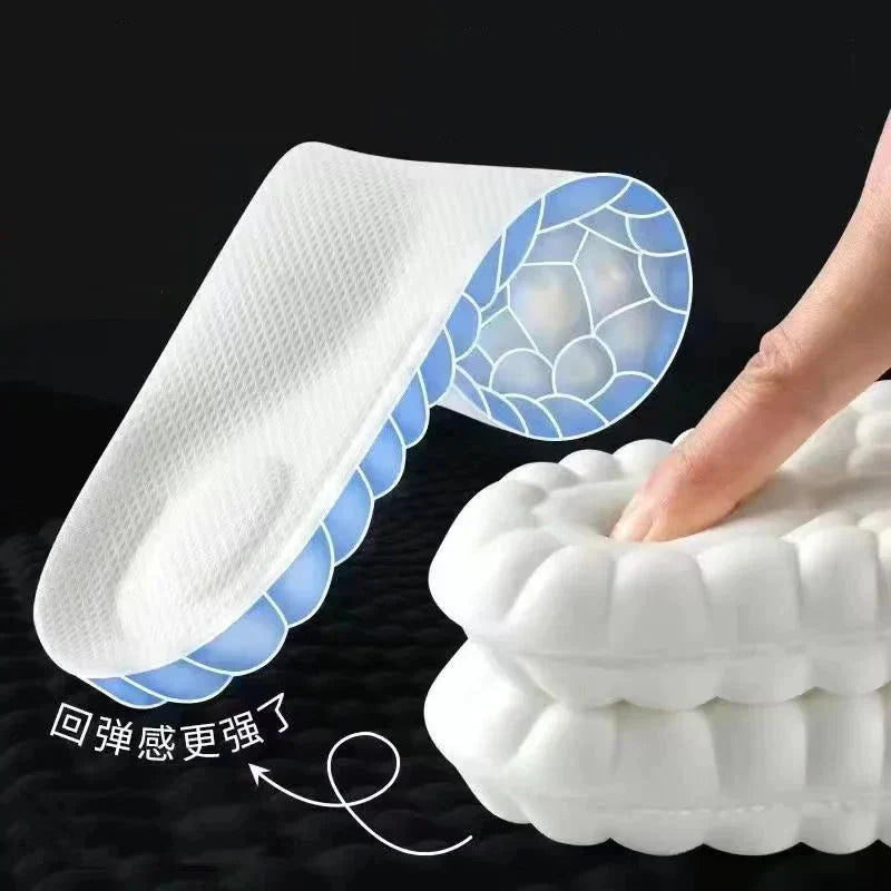 High-elasticity latex sports insoles