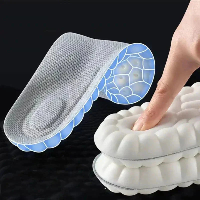 High-elasticity latex sports insoles