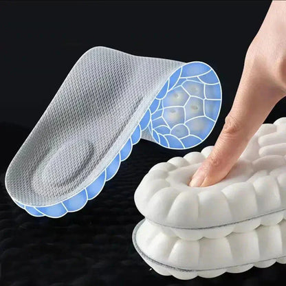 High-elasticity latex sports insoles