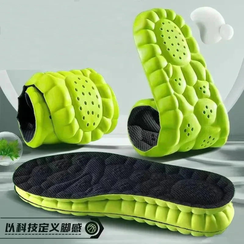 High-elasticity latex sports insoles