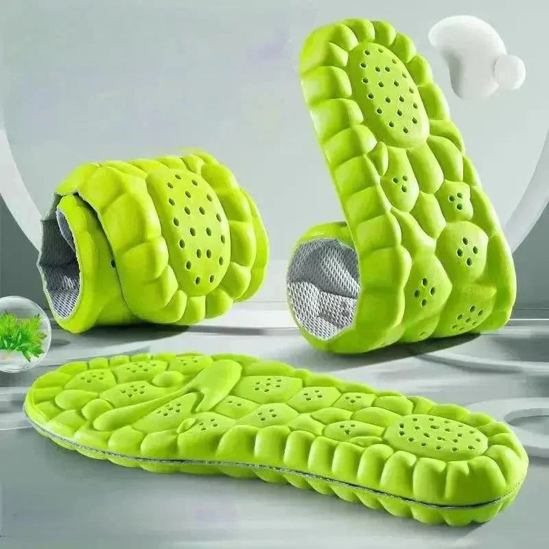High-elasticity latex sports insoles