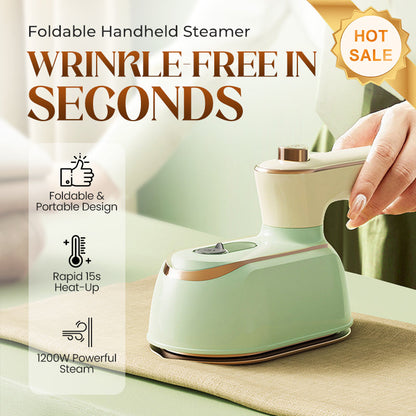 💥Foldable Handheld Steamer with 180° Rotating Handle