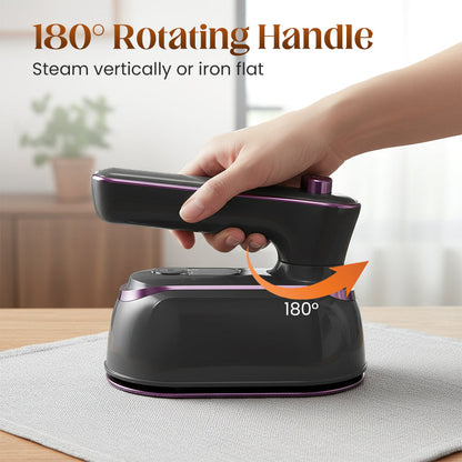 💥Foldable Handheld Steamer with 180° Rotating Handle