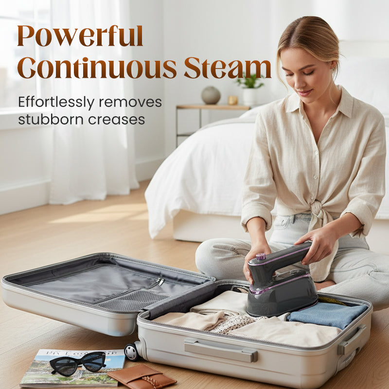 💥Foldable Handheld Steamer with 180° Rotating Handle