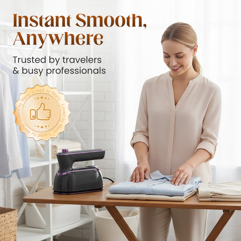 💥Foldable Handheld Steamer with 180° Rotating Handle