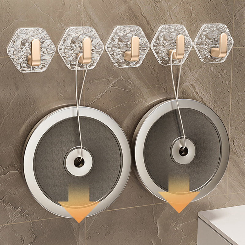 Punch-Free Ripple Wall Adhesive Hooks