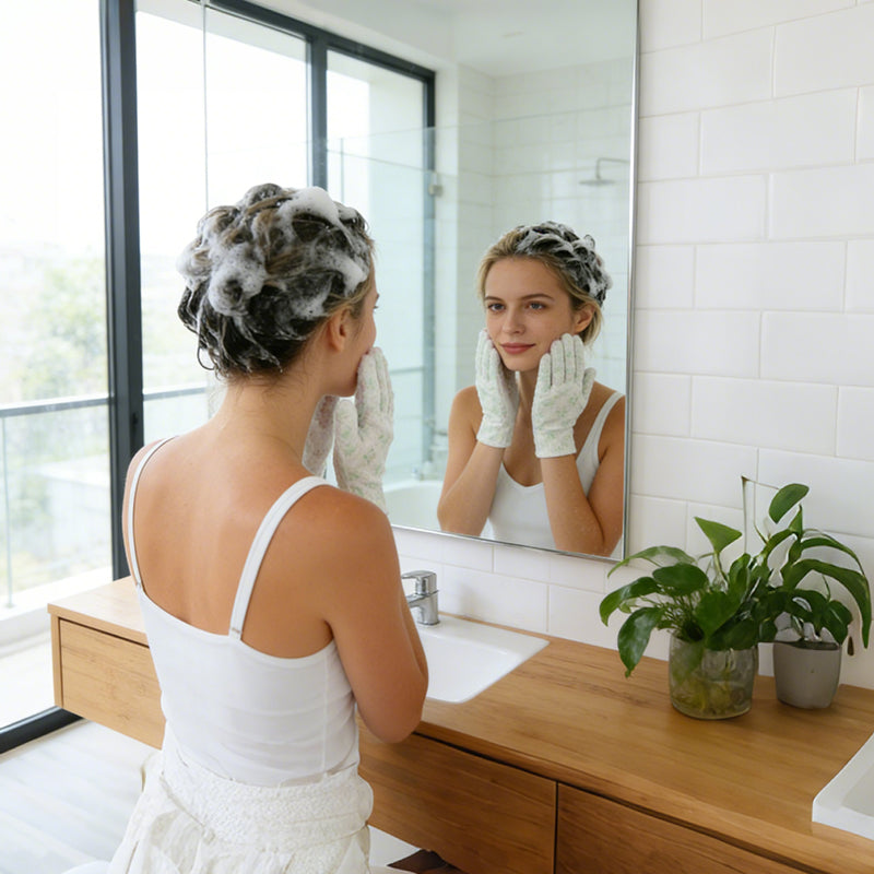 🧤Rinse-Free Hair Cleansing Gloves for Oil Control