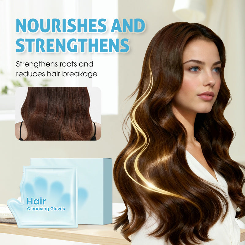 🧤Rinse-Free Hair Cleansing Gloves for Oil Control