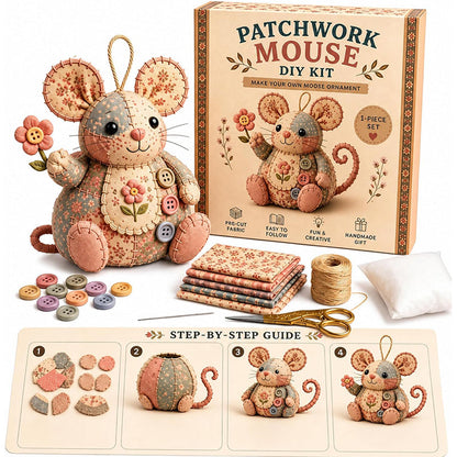 🎁Hot sale🧵Handcrafted Vintage Mouse Plush Sewing Kit