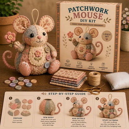 🎁Hot sale🧵Handcrafted Vintage Mouse Plush Sewing Kit