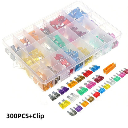 300PCS plus clip car fuse assortment kit