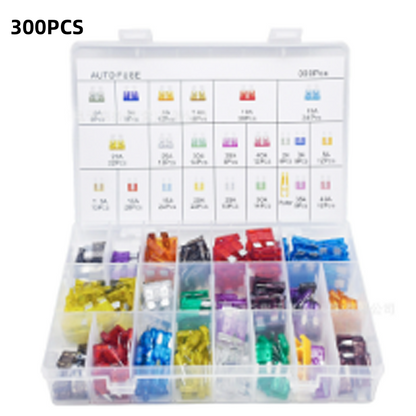 300PCS car fuse assortment kit with lid chart