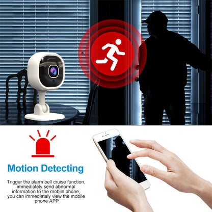 📹🔒Wireless Smart HD Security Camera – 360° rotation, night vision & 2‑way audio