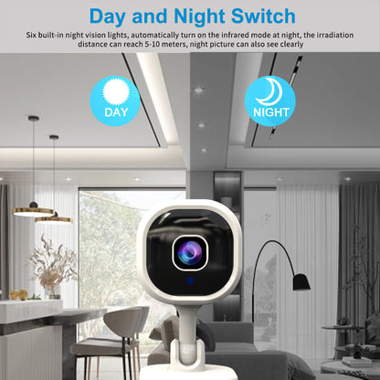 📹🔒Wireless Smart HD Security Camera – 360° rotation, night vision & 2‑way audio