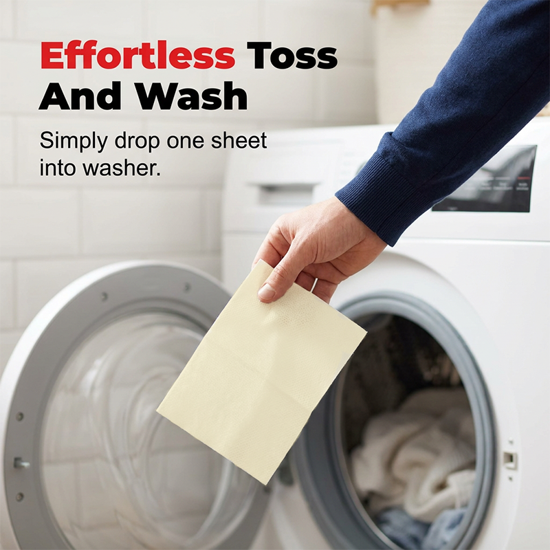 💥Deep Cleaning Laundry Whitening Sheets ✨Powerful Stain Remover Brightening Fabric Laundry Cleaning Sheets
