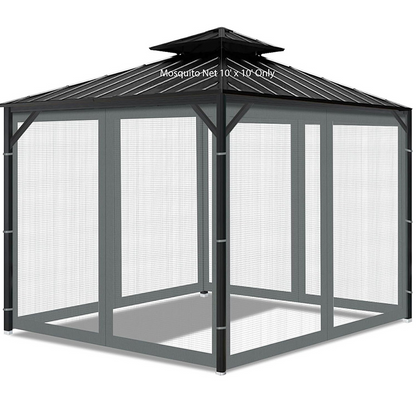 🌞Multifunctional garden parasol with mosquito net, windproof, rainproof, and provides sun protection