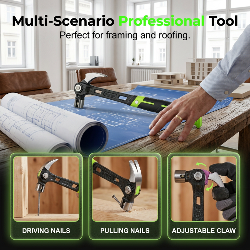 🔨🏗️ Heavy-Duty Multi-Purpose Claw Hammer – Trade-grade & heat-treated – Anti-slip grip, perfect for framing, demolition or DIY – durable and balanced 🛠️
