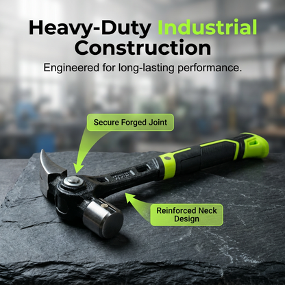 🔨🏗️ Heavy-Duty Multi-Purpose Claw Hammer – Trade-grade & heat-treated – Anti-slip grip, perfect for framing, demolition or DIY – durable and balanced 🛠️
