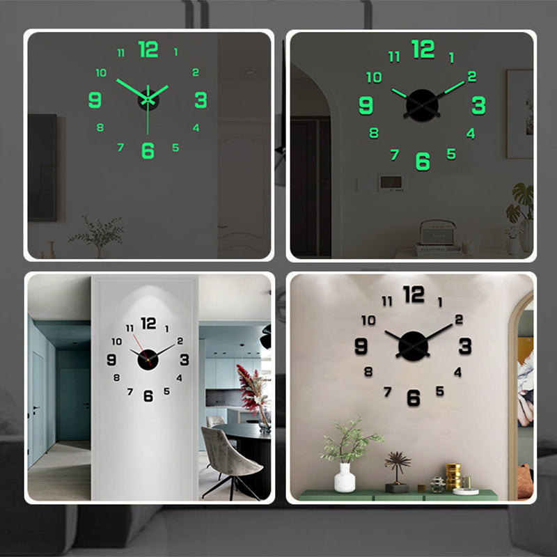 ⏰3D DIY Luminous Acrylic Wall Clock Set