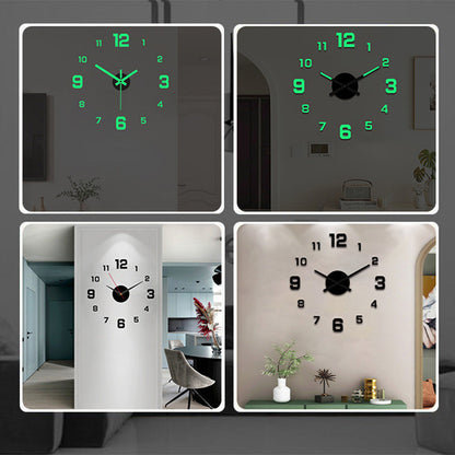 ⏰3D DIY Luminous Acrylic Wall Clock Set