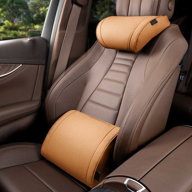 🚗Ergonomic Headrest and Lumbar Support Set for Car Seats