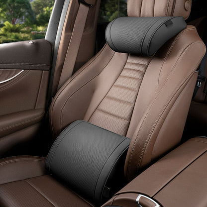 🚗Ergonomic Headrest and Lumbar Support Set for Car Seats