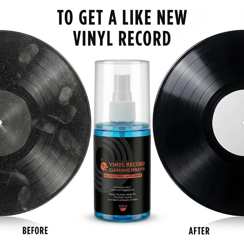 💥Anti-Static Vinyl Record Cleaning Spray – Dust Removal, Alcohol-Free, Easy Mist