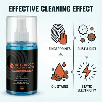 💥Anti-Static Vinyl Record Cleaning Spray – Dust Removal, Alcohol-Free, Easy Mist