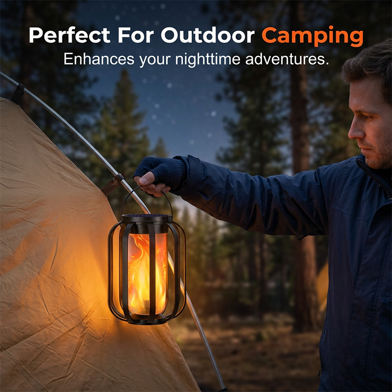 🏮☀️ Solar Flickering Flame Lantern – Waterproof & auto-on – Realistic warm glow, perfect for patios, gardens or pathways – no wiring needed 🌙