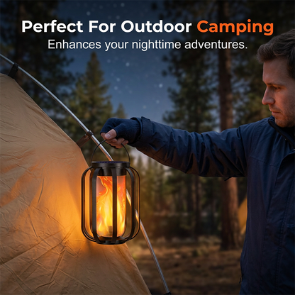 🏮☀️ Solar Flickering Flame Lantern – Waterproof & auto-on – Realistic warm glow, perfect for patios, gardens or pathways – no wiring needed 🌙
