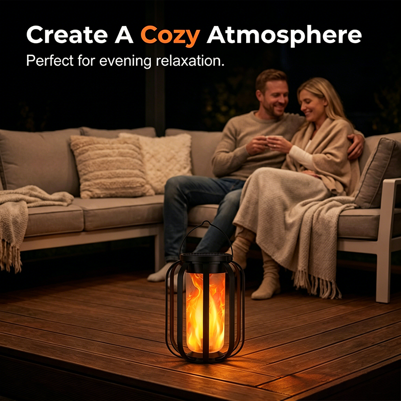 🏮☀️ Solar Flickering Flame Lantern – Waterproof & auto-on – Realistic warm glow, perfect for patios, gardens or pathways – no wiring needed 🌙