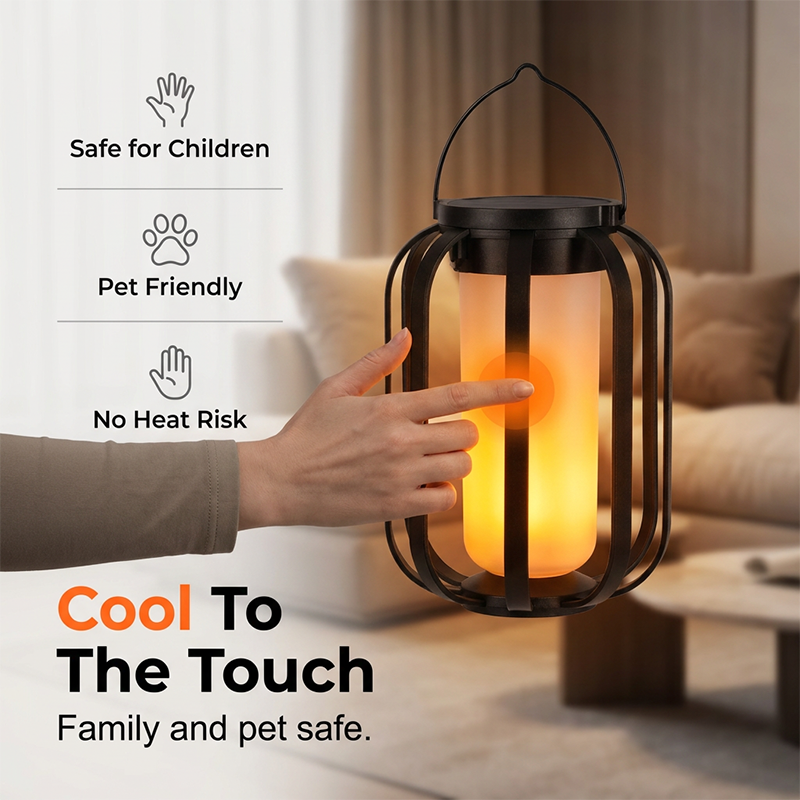 🏮☀️ Solar Flickering Flame Lantern – Waterproof & auto-on – Realistic warm glow, perfect for patios, gardens or pathways – no wiring needed 🌙