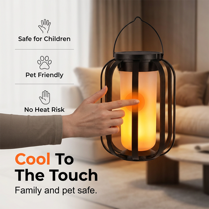 🏮☀️ Solar Flickering Flame Lantern – Waterproof & auto-on – Realistic warm glow, perfect for patios, gardens or pathways – no wiring needed 🌙