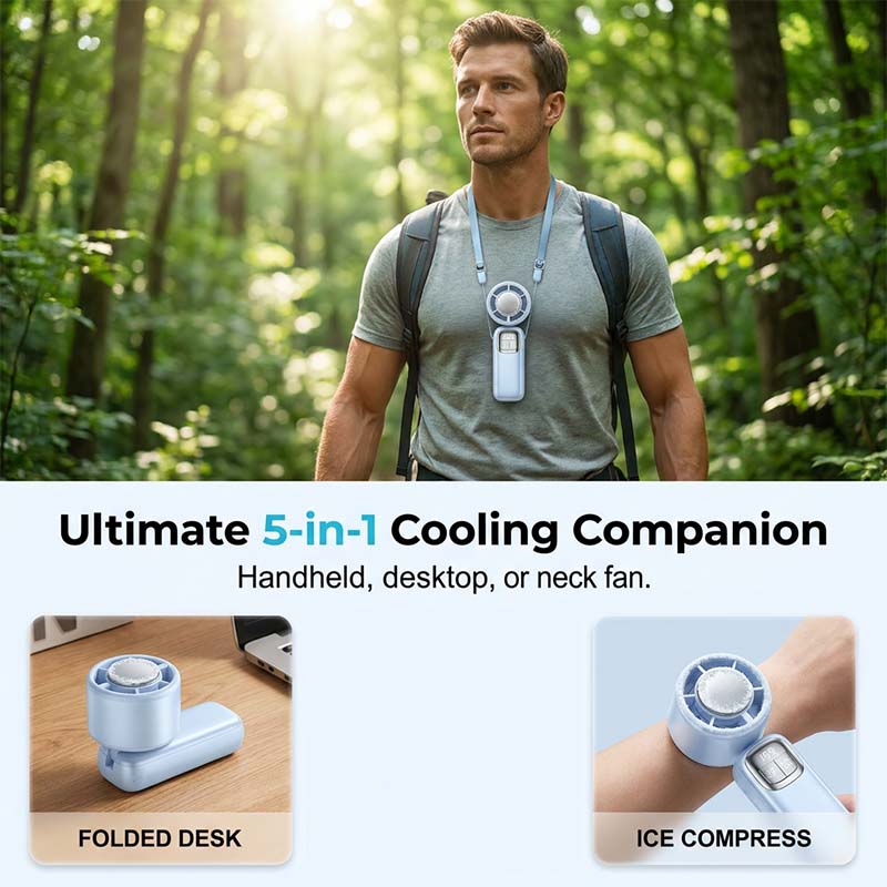 ❄️Foldable Handheld Cooling Fan with LED Display