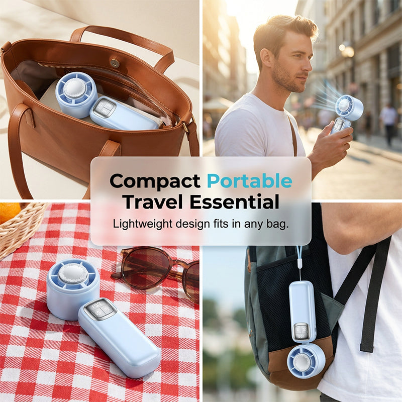 ❄️Foldable Handheld Cooling Fan with LED Display